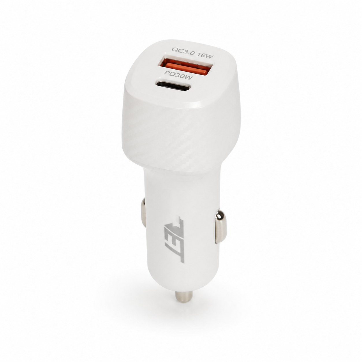 48W Dual-Port Car Charger — PD 30W + QC 3.0