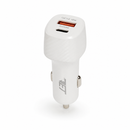 48W Dual-Port Car Charger — PD 30W + QC 3.0